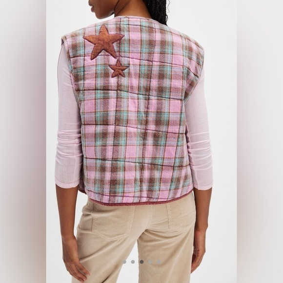 Free People We The Free Starry Plaid Vest - Picture 7 of 10